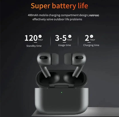 AirPods Pro Wireless Earbuds – Bluetooth 5.3, Smart Touch, Water & Dust Resistant (White/Black) - JSJunoon.com