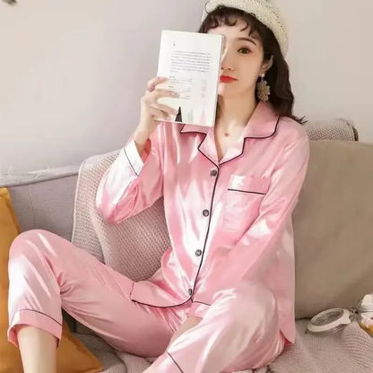 JS Junoon 3 Pcs Women's Silk Plain Night Suit – Comfortable Stitched Sleepwear Set - JSJunoon.com
