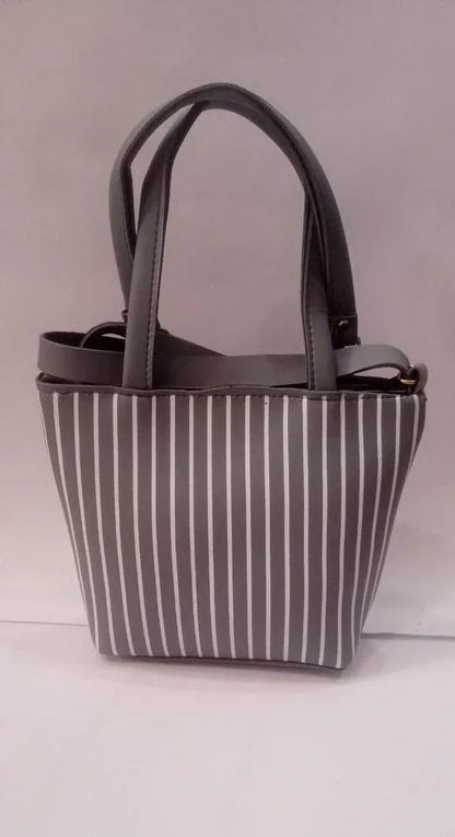 JS Junoon Women’s Trendy Printed Rexine Hand Bag – Grey, 10×9 Inches Stylish Purse - JSJunoon.com