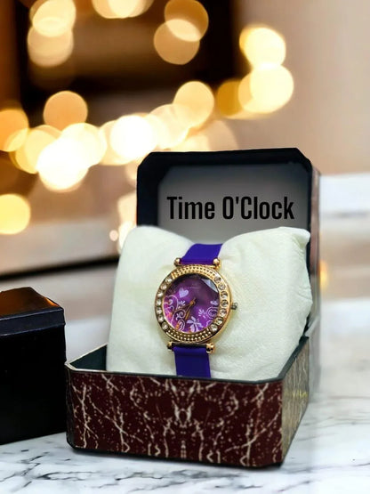 JS Junoon Women’s Leather Strap Analogue Watch – Round Dial Quartz 37mm - JSJunoon.com