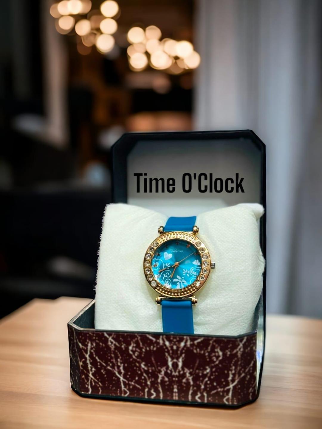 JS Junoon Women’s Leather Strap Analogue Watch – Round Dial Quartz 37mm