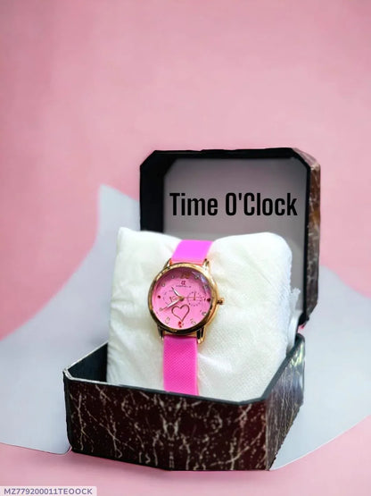 JS Junoon Women’s Analogue Leather Strap Watch – Round Dial Quartz Movement - JSJunoon.com