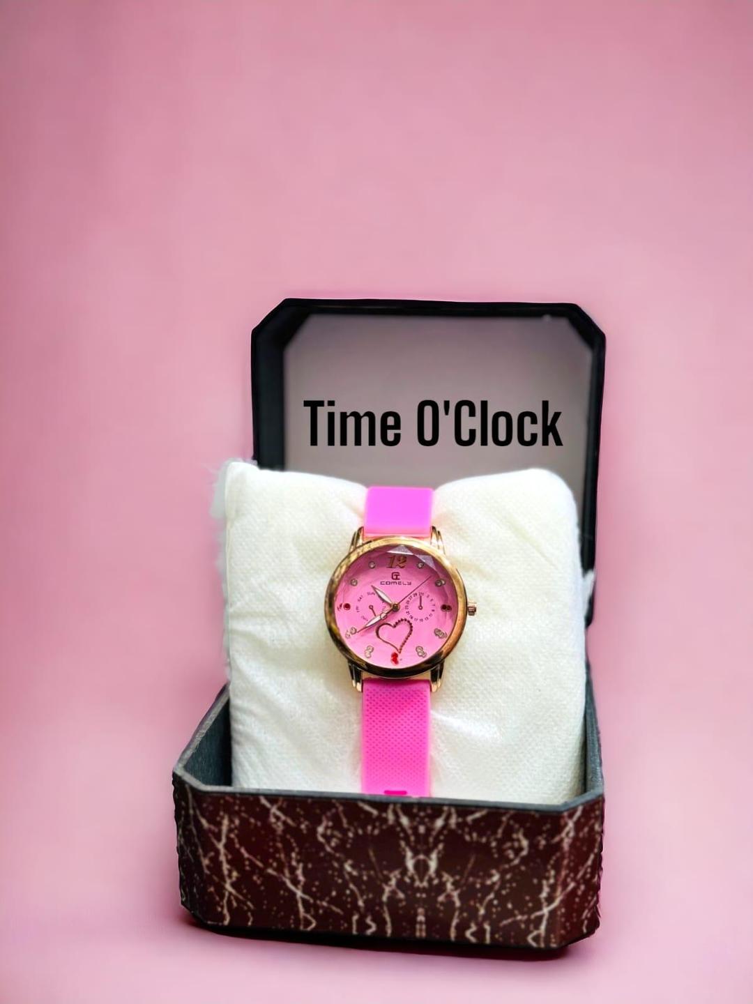 JS Junoon Women’s Analogue Leather Strap Watch – Round Dial Quartz Movement