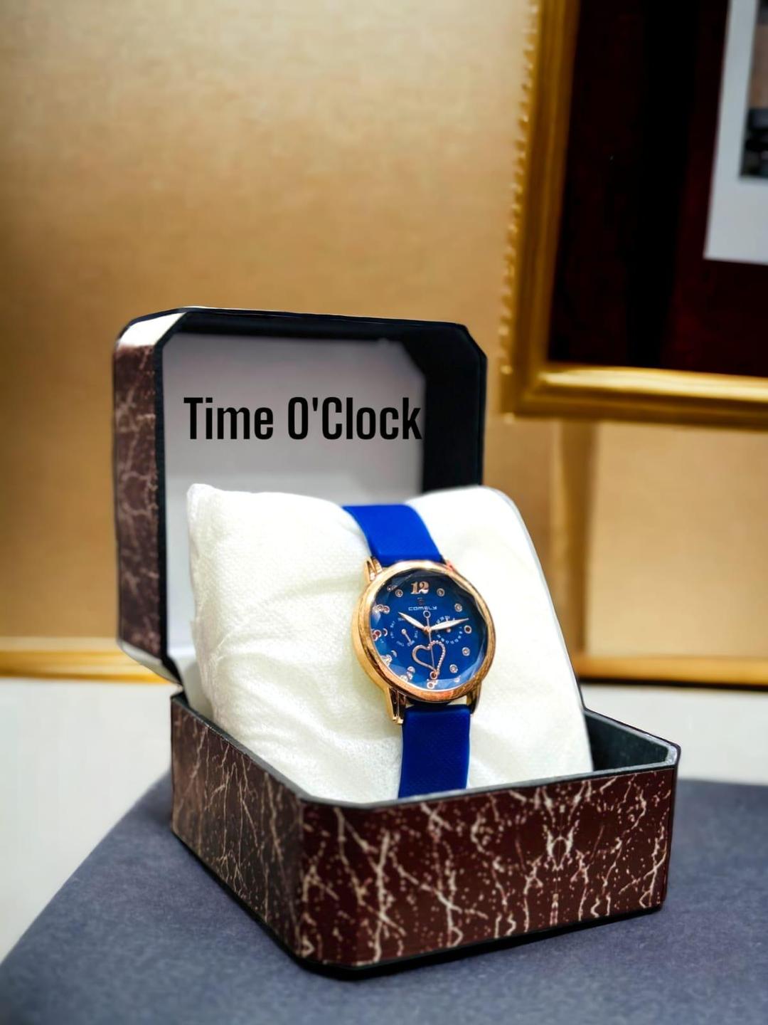 JS Junoon Women’s Analogue Leather Strap Watch – Round Dial Quartz Movement