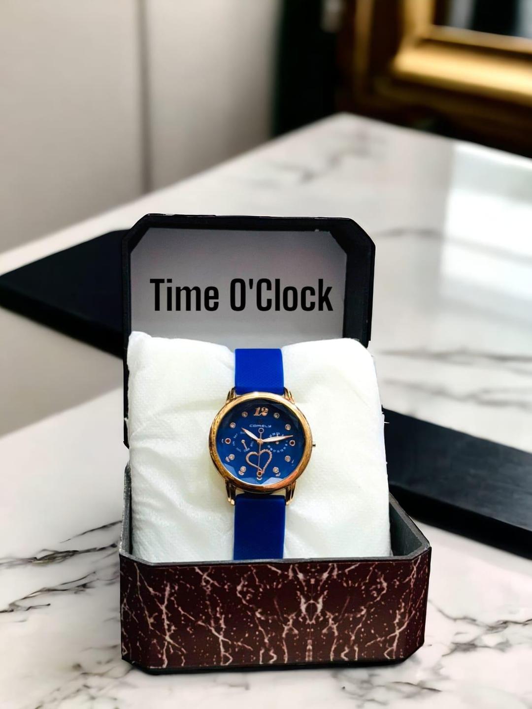 JS Junoon Women’s Analogue Leather Strap Watch – Round Dial Quartz Movement