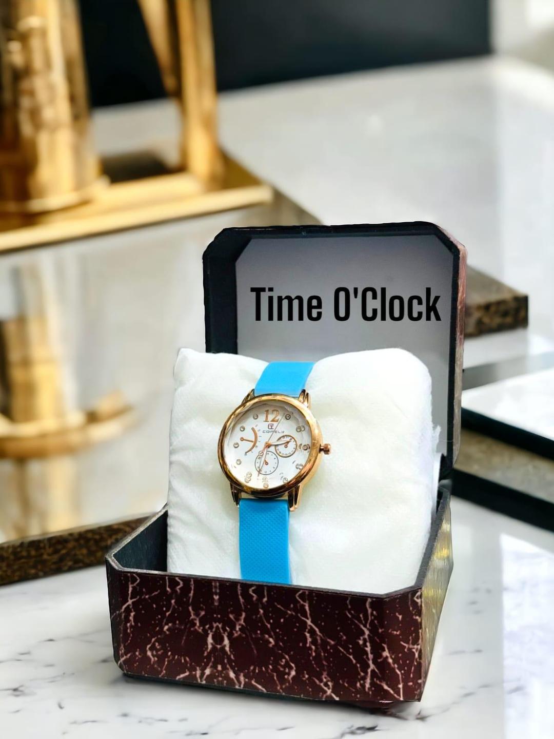 JS Junoon Women’s Analogue Leather Strap Watch – Round Dial Quartz Movement