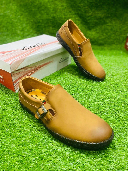 JS Junoon Men’s Rexine Casual Dress Shoes – Mustard