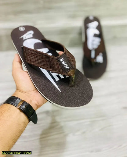 JS Junoon Men’s Rubber Slide Slippers – Comfortable Brown Footwear - JSJunoon.com