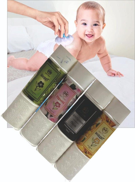 Baby Perfume Powder – 4-Pack Safe Fragrance Powder for Infants