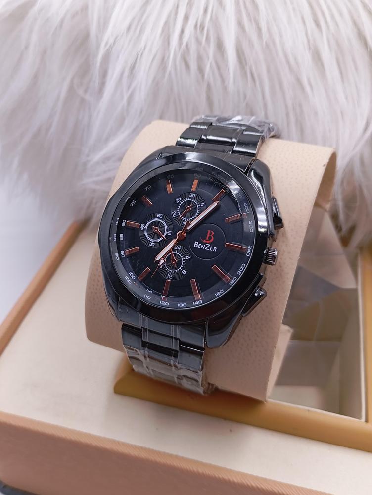 JS JUNOON Men's Classic Analogue Watch – Stainless Steel, Round Case, 24-Hour Display, Stylish & Durable, 1 Pc