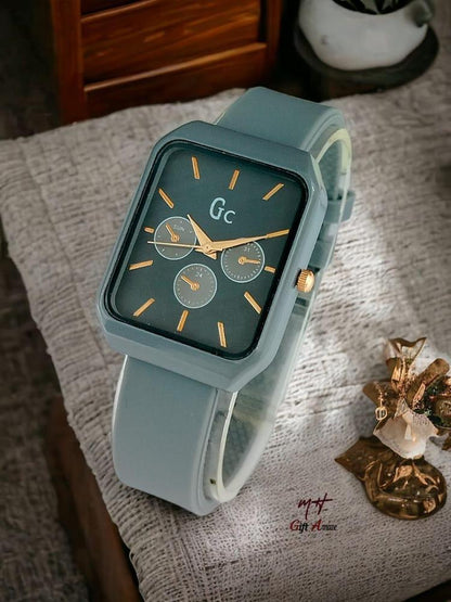 JS Junoon Women’s Analogue Watch – Rectangle Dial, Rubber Strap, 7-Inch Classic Design - JSJunoon.com
