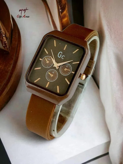 JS Junoon Women’s Analogue Watch – Rectangle Dial, Rubber Strap, 7-Inch Classic Design - JSJunoon.com