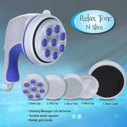 Mini Fat Massage Machine – Portable Body Massager for Fat Burning, Muscle Relaxation & Slimming Therapy, Compact Design (White, Purple) - JSJunoon.com