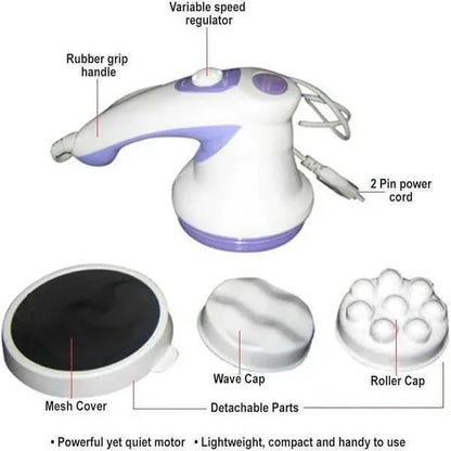 Mini Fat Massage Machine – Portable Body Massager for Fat Burning, Muscle Relaxation & Slimming Therapy, Compact Design (White, Purple) - JSJunoon.com