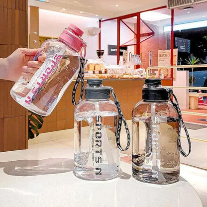 Gym Water Bottle 2000ml – Large Capacity BPA-Free Sports Water Jug with Carrying Rope | Food Grade Plastic - JSJunoon.com