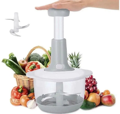 Mini Cup Manual Food Processor – 1 Pc, 2000ml, White - JSJunoon.com