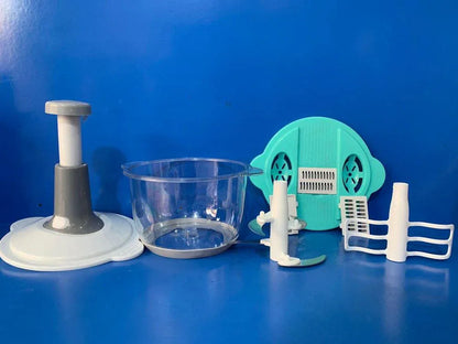 Mini Cup Manual Food Processor – 1 Pc, 2000ml, White - JSJunoon.com