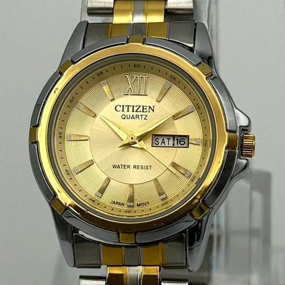 Men’s Stainless Steel Analogue Wrist Watch – Round Dial, Quartz, Water Resistant - JSJunoon.com