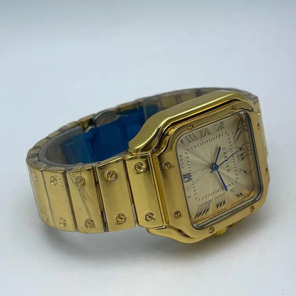 Men’s Stainless Steel Analogue Wrist Watch – Quartz Movement, Water Resistant, Stainless Steel Strap - JSJunoon.com