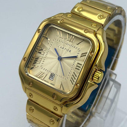 Men’s Stainless Steel Analogue Wrist Watch – Quartz Movement, Water Resistant, Stainless Steel Strap - JSJunoon.com