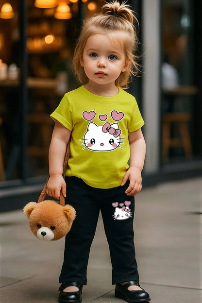Kids Tracksuit Pack of 2 (T-Shirt & Trouser) | High Quality Fabric with 3D Digital Print | Sizes 1–8 Years - JSJunoon.com