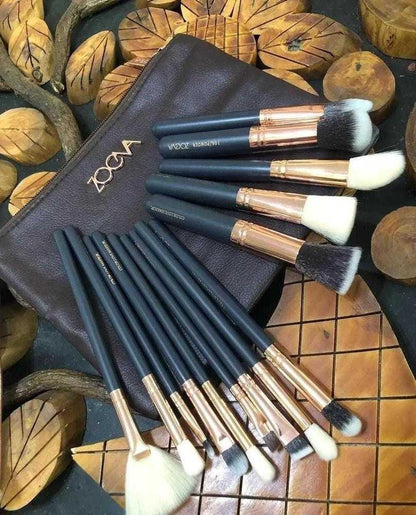 Makeup Brush Set | Pack of 15 Professional Brushes | Soft Synthetic Fibre & Durable Handle - JSJunoon.com