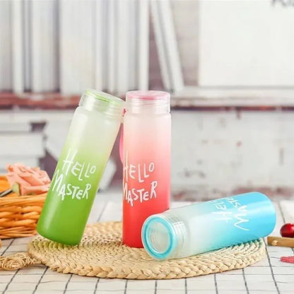 Transparent Frosted Water Bottle – 480ml Portable BPA-Free ABS Plastic, Leak-Proof Travel & Gym Bottle | 1 Pc - JSJunoon.com