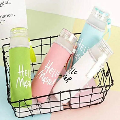 Transparent Frosted Water Bottle – 480ml Portable BPA-Free ABS Plastic, Leak-Proof Travel & Gym Bottle | 1 Pc - JSJunoon.com