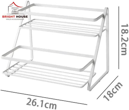 2 Layer Stainless Steel Kitchen Organizer Rack - JSJunoon.com