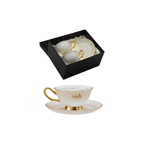 JS Junoon Ceramic Tea Set – 6-Piece Premium Cups, Saucers & Spoons