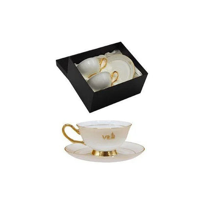 JS Junoon Ceramic Tea Set – 6-Piece Premium Cups, Saucers & Spoons - JSJunoon.com