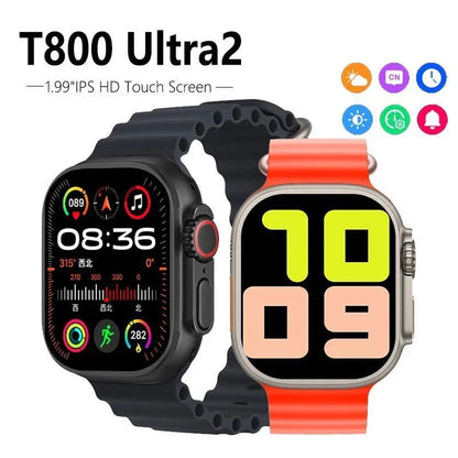 T800 Smart Watch Ultra 2 | Waterproof Fitness Tracker with Heart Rate, Blood Pressure & Sleep Monitoring - JSJunoon.com