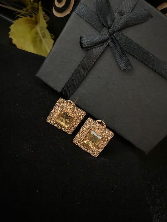 JS Junoon Modern Design Artificial Stones Studs – 2 Pcs Women’s Jewelry