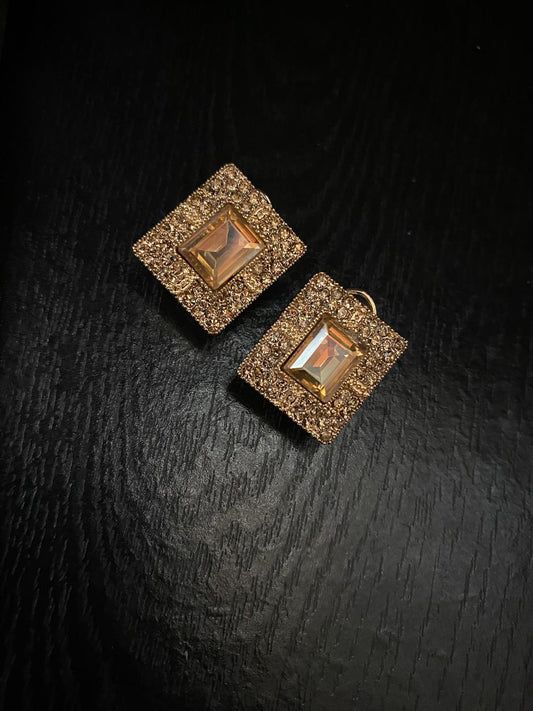 JS Junoon Modern Design Artificial Stones Studs – 2 Pcs Women’s Jewelry