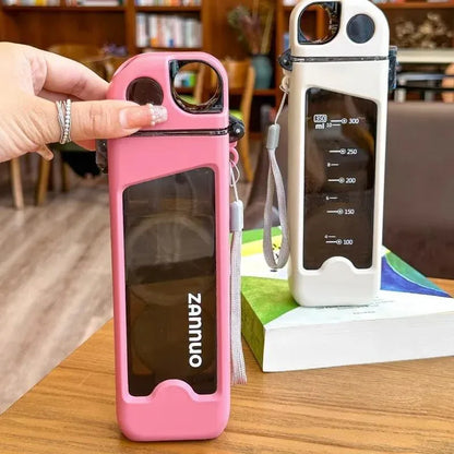 JS JUNOON Transparent Insulated Water Bottle 350ml – Gym Ready, ABS Plastic - JSJunoon.com