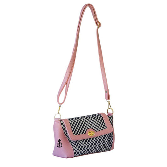 Women’s Textured PU Leather Shoulder Bag – Stylish Pink Handbag