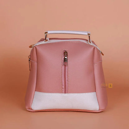 Girl’s PU Leather Plain Handbag – Stylish Top Handle Bag for Everyday Use - JSJunoon.com