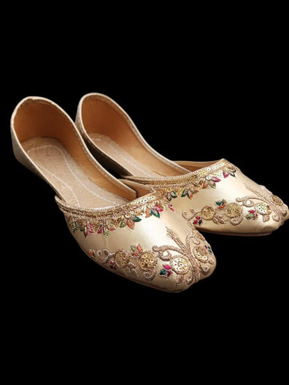 Stylish Velvet Women's Khussa with Elegant Thread Work – Comfortable Casual Wear (Sizes 5–10) - JSJunoon.com