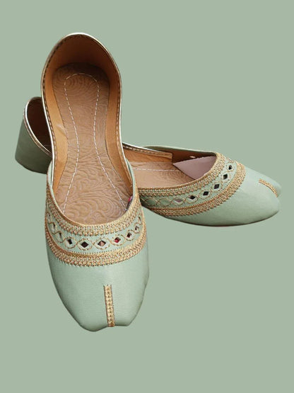 tylish Women's Velvet Khussa with Thread Work – Comfortable Casual Wear (Sizes 5–10) - JSJunoon.com