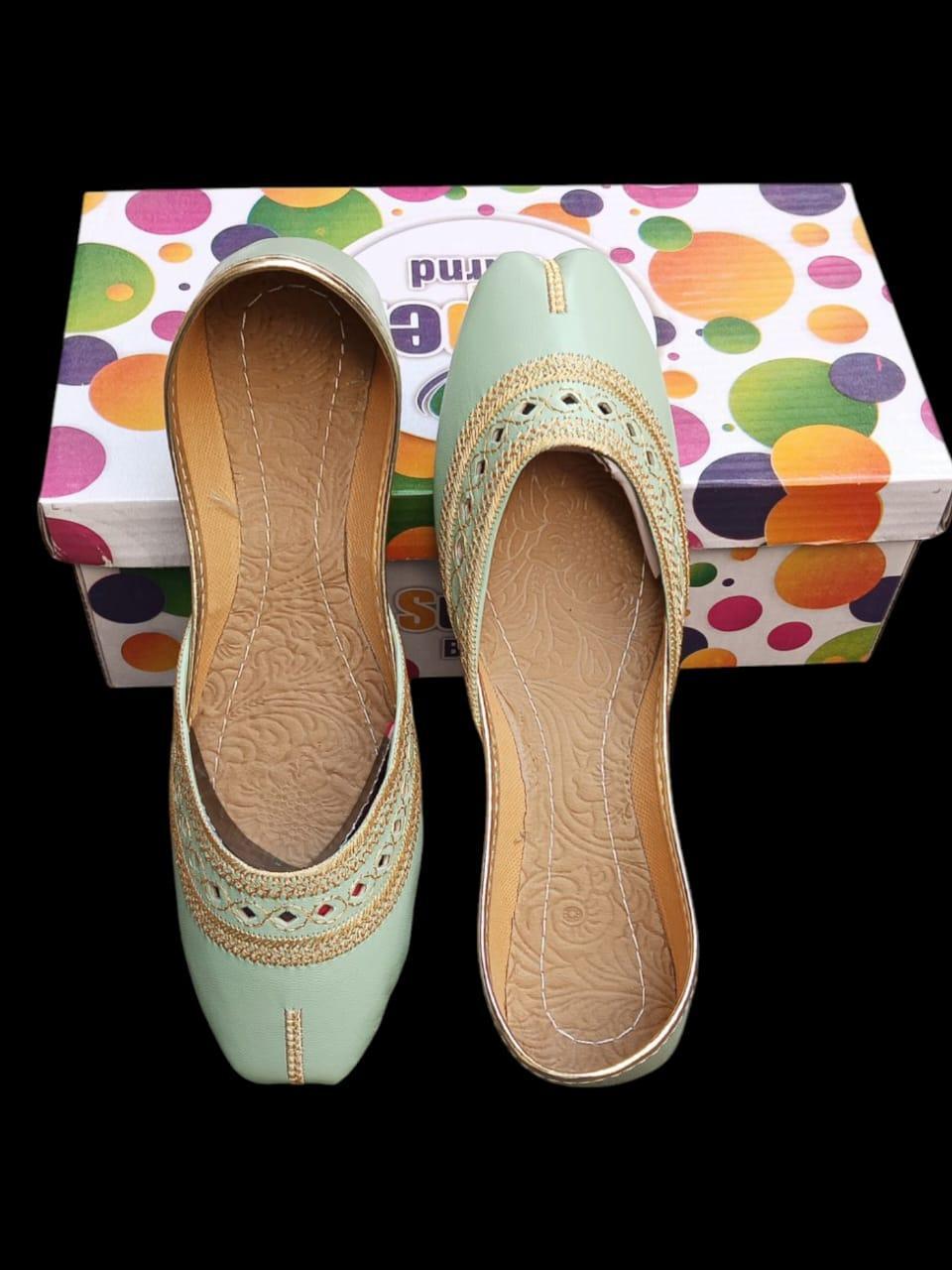 tylish Women's Velvet Khussa with Thread Work – Comfortable Casual Wear (Sizes 5–10)