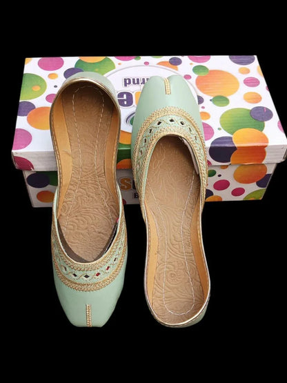 tylish Women's Velvet Khussa with Thread Work – Comfortable Casual Wear (Sizes 5–10) - JSJunoon.com