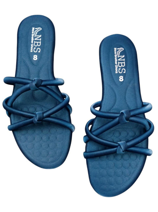 JS Junoon Stylish Women’s Casual Black PVC Flats – Sizes 6–11