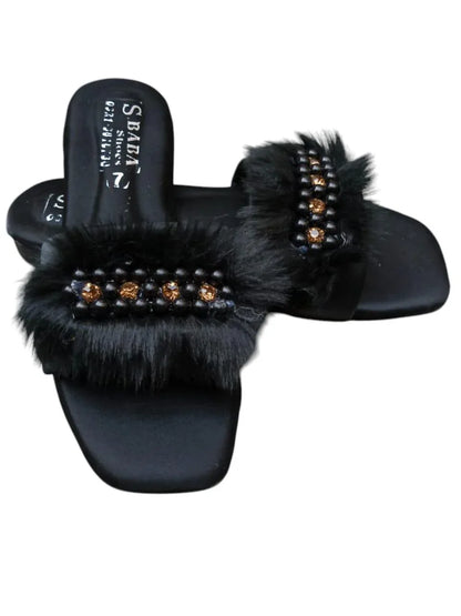 JS Junoon Stylish Women’s Casual PVC Flats – Black – Sizes 6–11 - JSJunoon.com