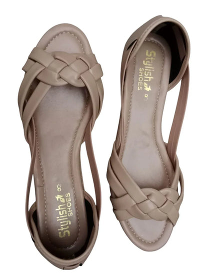 JS Junoon Women’s Satin Casual Sandals – Brown, Comfortable Everyday Footwear - JSJunoon.com