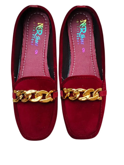 JS Junoon Women’s Velvet Semi-Formal Pumps – Maroon – Sizes 36–41 - JSJunoon.com