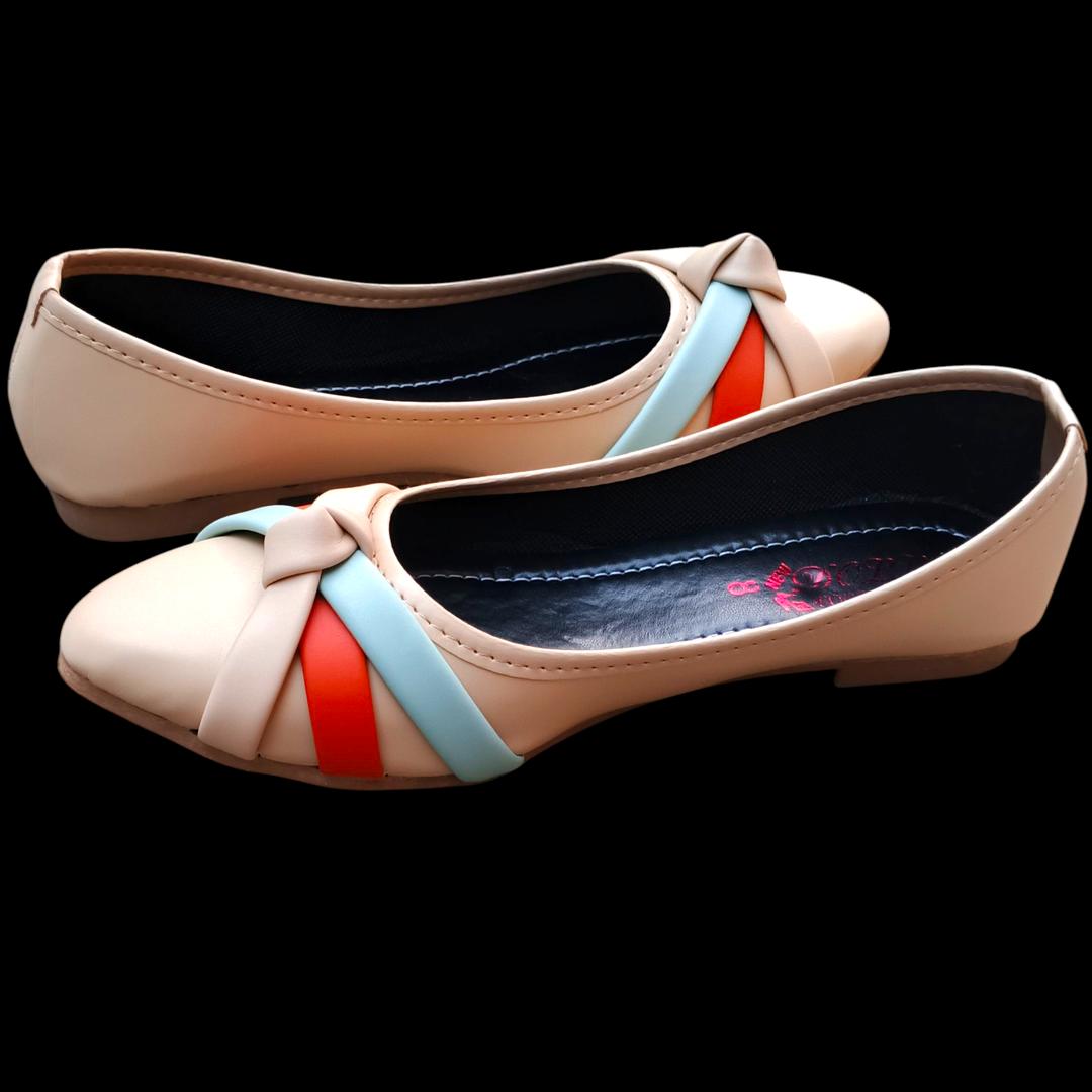 JS Junoon Women’s Synthetic Leather Semi-Formal Pumps – Off White – Sizes 6–10