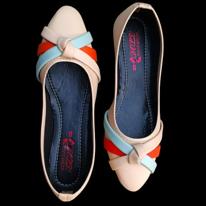 JS Junoon Women’s Synthetic Leather Semi-Formal Pumps – Off White – Sizes 6–10 - JSJunoon.com