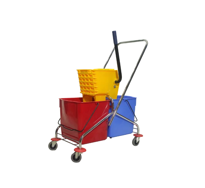 Nuctom 50L Double Mop Bucket Steel Trolley with Side Wringer
