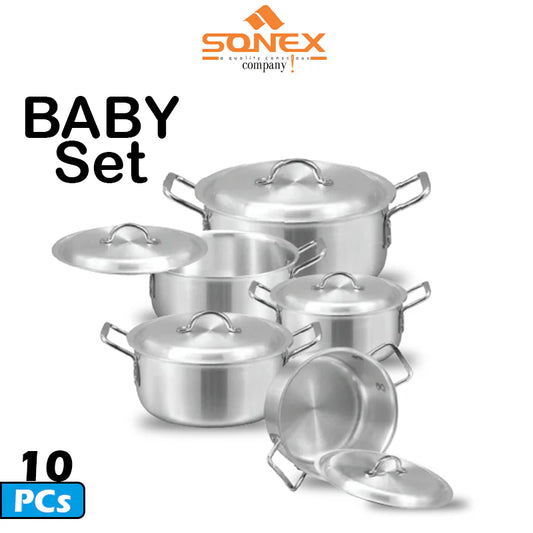JS Junoon Sonex BABY Pateli Set – 10 Pcs (New Design Handle) Durable Cooking Pots