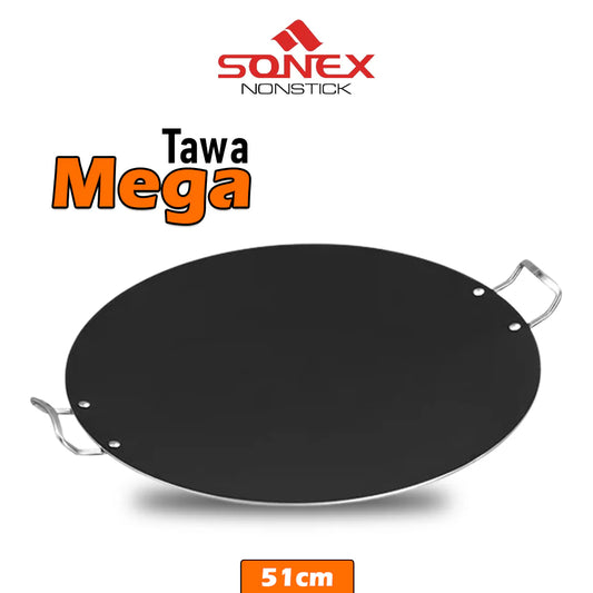 JS Junoon Sonex Mega Tawa – 51 cm Marble Coated Nonstick Flat Pan